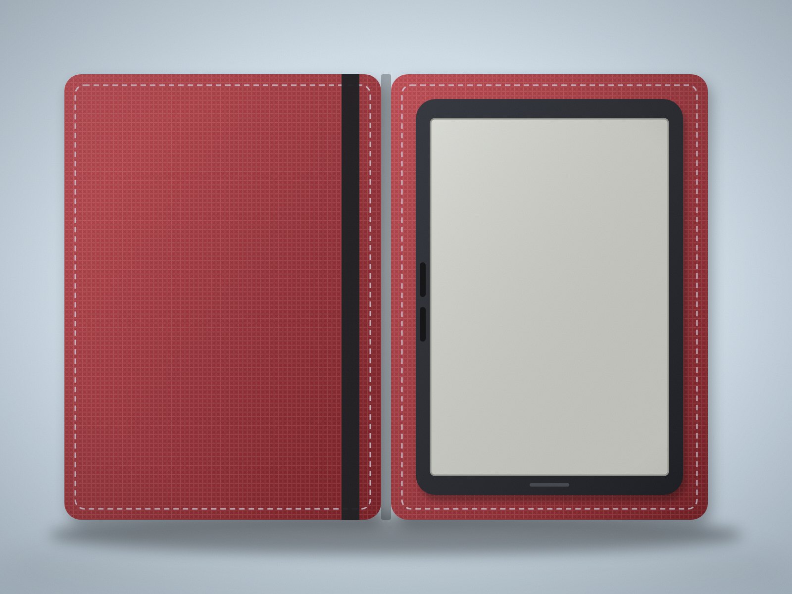 E-reader in a red cover